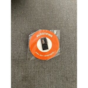 Investigate Mini Micro cassette Player Pin - 2017 Loot Crate Lootpins Hat Bag